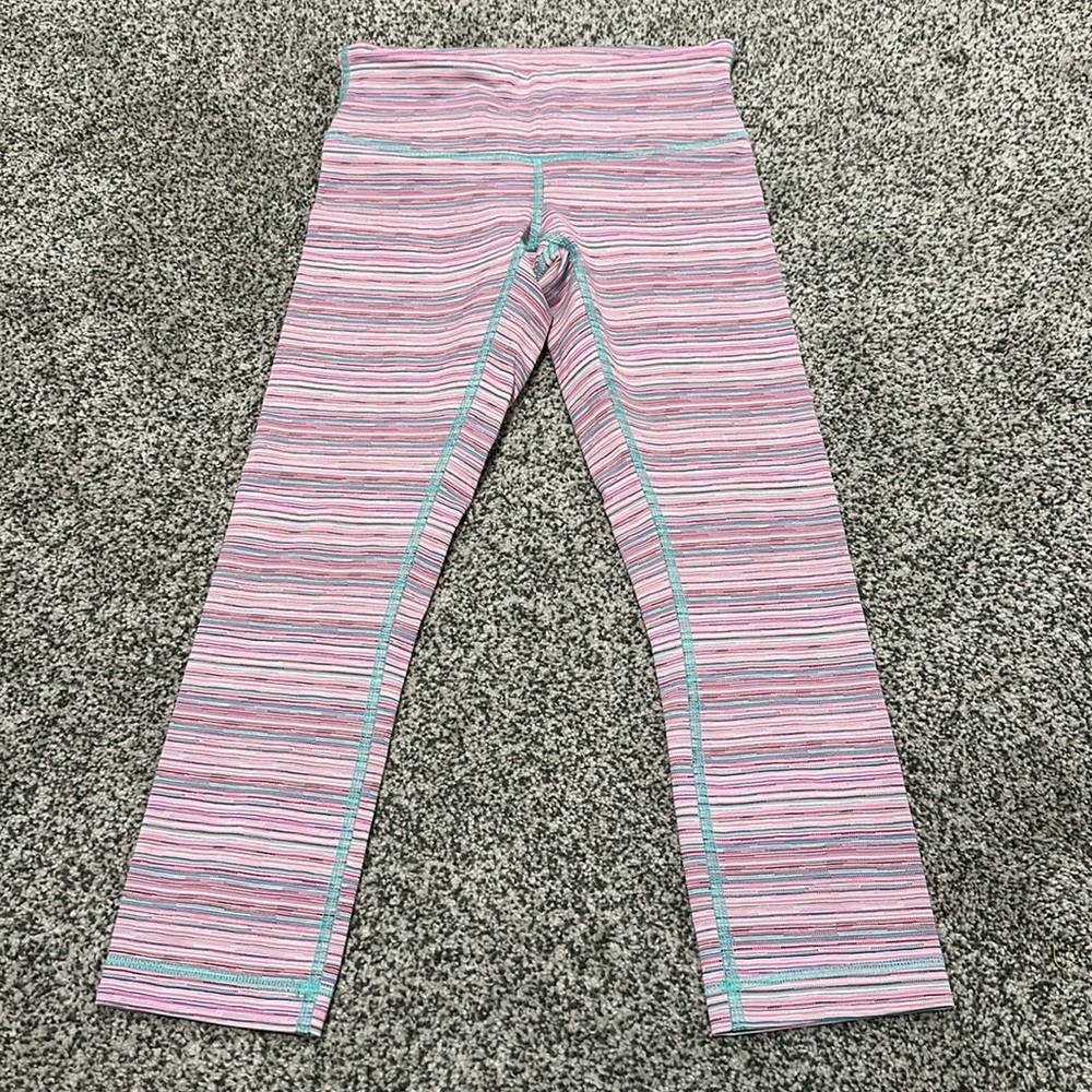Size 4 Multicolor Crop Lululemon Leggings